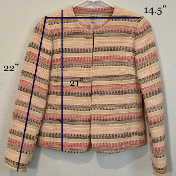 Tahari Round Neck Multi Color Jacket - Picture 7 of 7